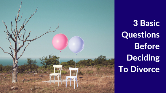 3 Basic Questions Before Deciding To Divorce, Two chairs with a ballon on each outside next to a tree