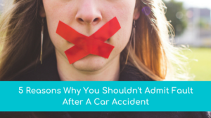 5 reasons why you should not admit fault when a car accident occurs, woman with red tape crossed over mouth