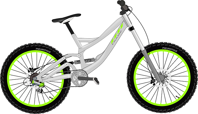 Bicycle with green highlights