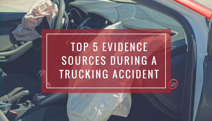 top 5 evidence sources during a trucking accident