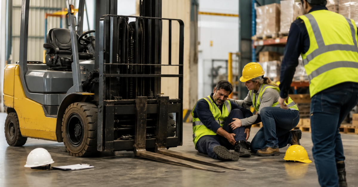 Forklift accident on a Texas jobsite involving third-party liability